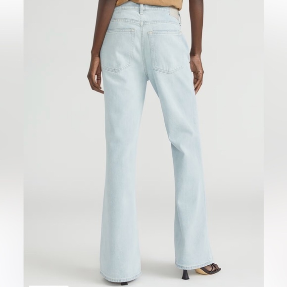 EVERLANE THE HIGH RISE FLARE JEAN IN FOG SIZE 32 - Picture 13 of 13